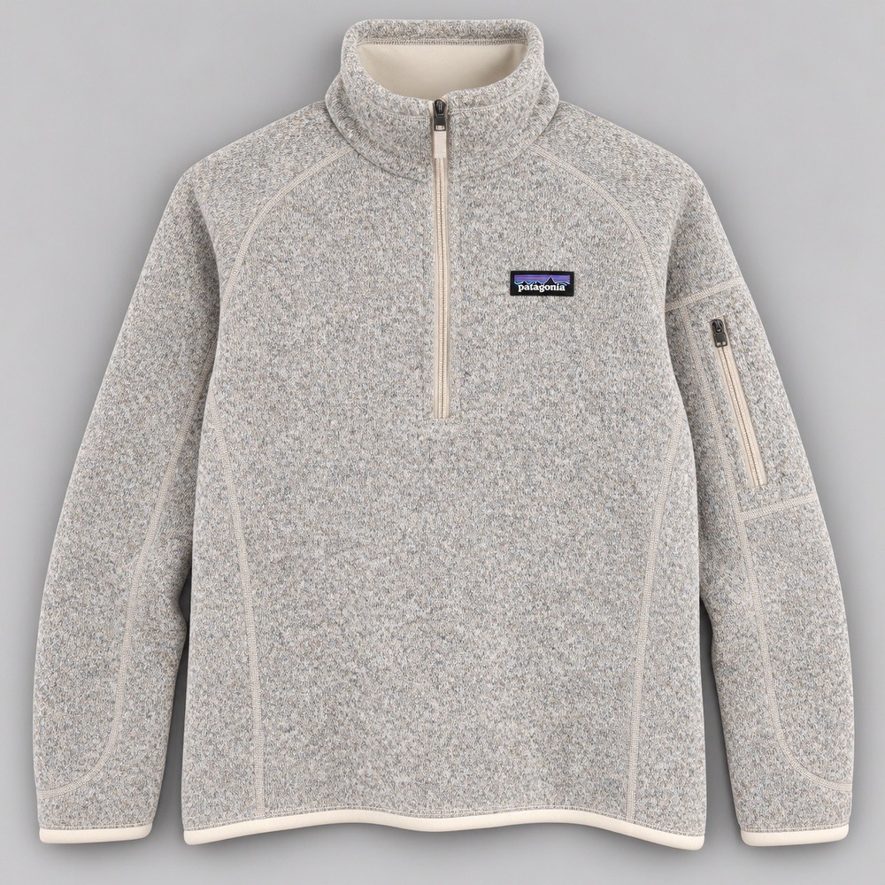 Patagonia Better Sweater Quarter Zip Fleece Pullover Oatmeal Heather XS 25527